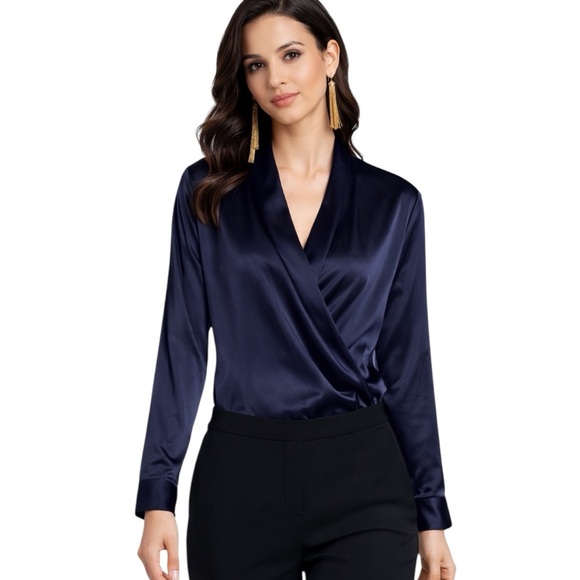 Silky Soft Draping Blouse Top - Picture 5 of 9